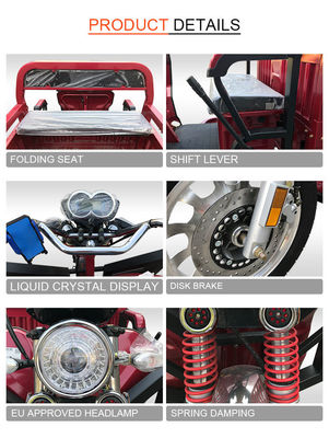 Τρίκυκλη ισχυρή ενέργεια φορτίου Jinpeng QL150e ηλεκτρική για την εργασία καλλιέργειας