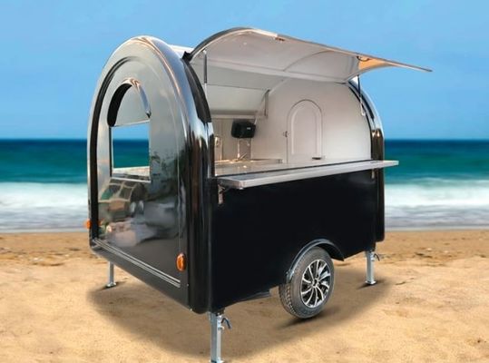 Εξωτερικό εργοστάσιο μπέργκερ τροφοδοσίας κινητό ρυμουλκούμενο γρήγορου φαγητού με κουζίνα από ανοξείδωτο χάλυβα