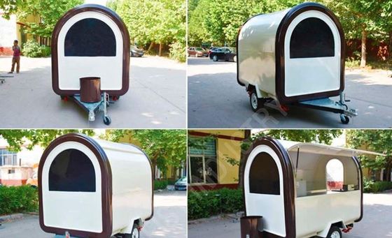 Εξωτερικό εργοστάσιο μπέργκερ τροφοδοσίας κινητό ρυμουλκούμενο γρήγορου φαγητού με κουζίνα από ανοξείδωτο χάλυβα